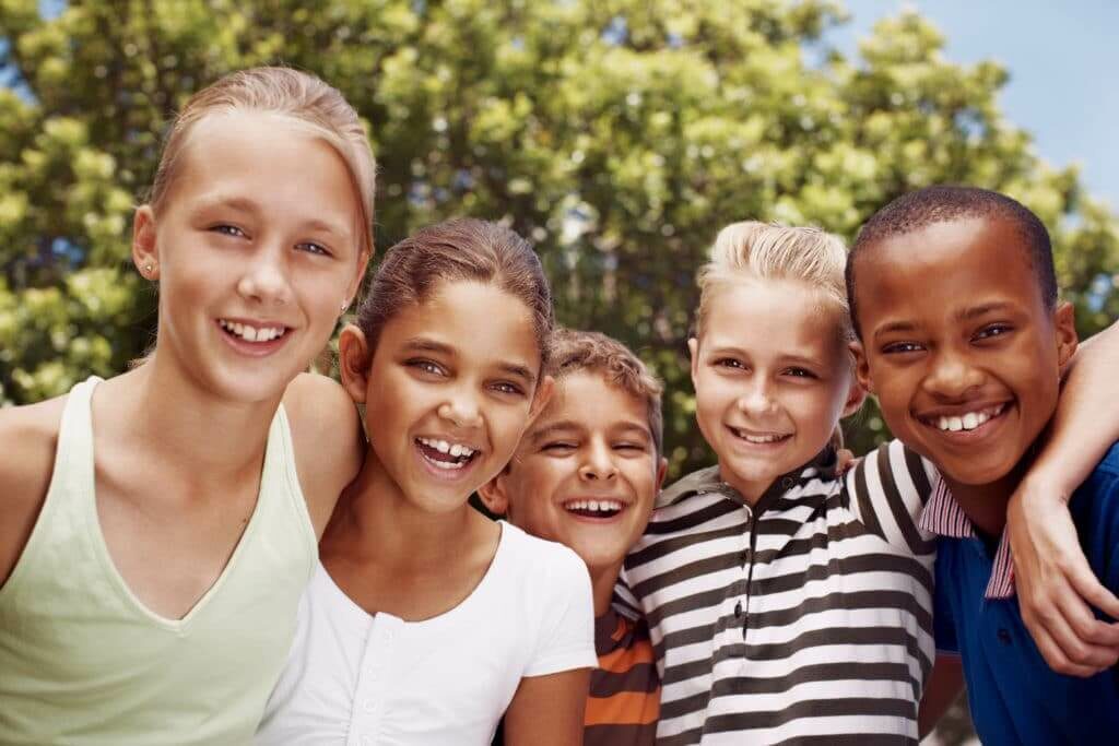 Group of happy children